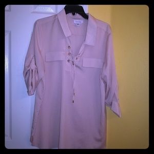 Rose Calvin Klein Tunic Blouse